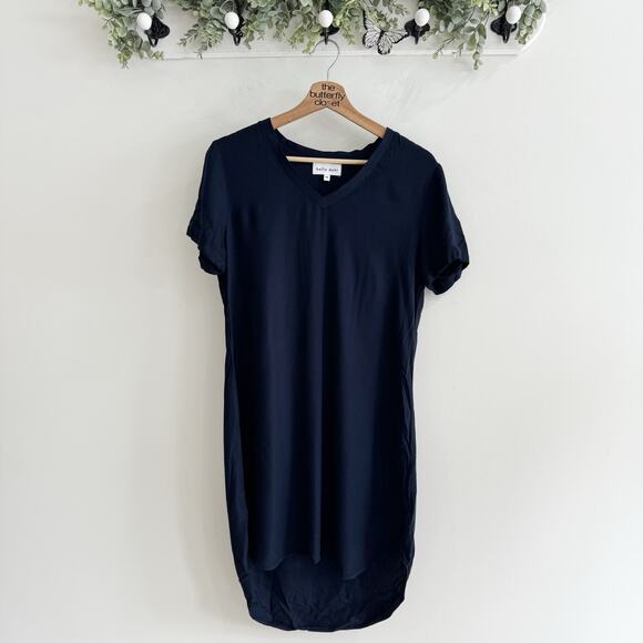 Bella Dahl Dresses & Skirts - Bella Dahl Navy 100% Rayon Shirt Dress Oversized XS 22-4731